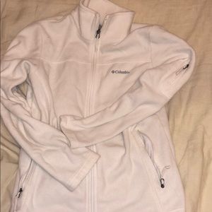 White Zip-up Columbia Jacket